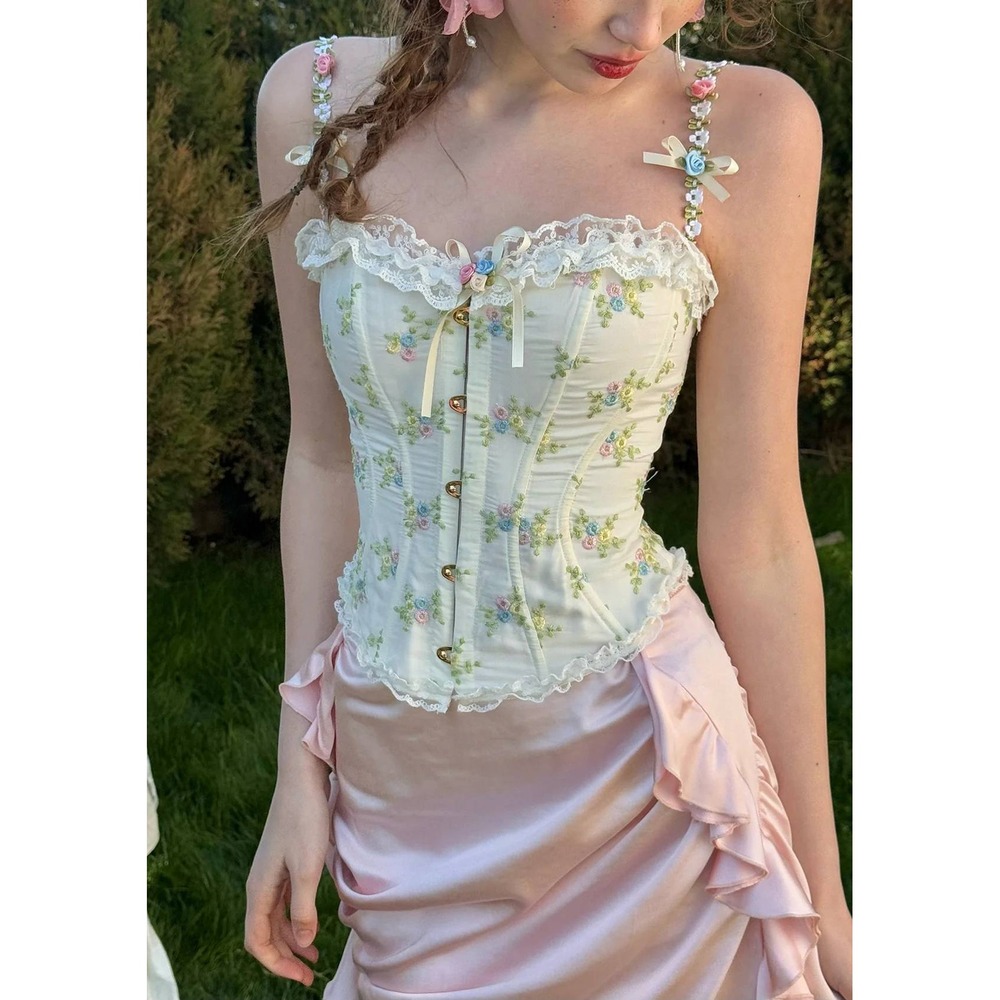 Lacemade Springfield Flower Corset Ivory Cream Size Small New With Tags